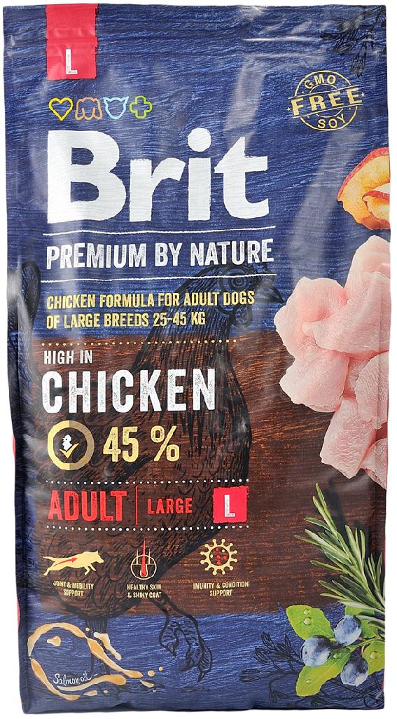 Brit (Брит) Premium Adult Large L (8 кг) корм для взрослых собак крупных пород с курицей